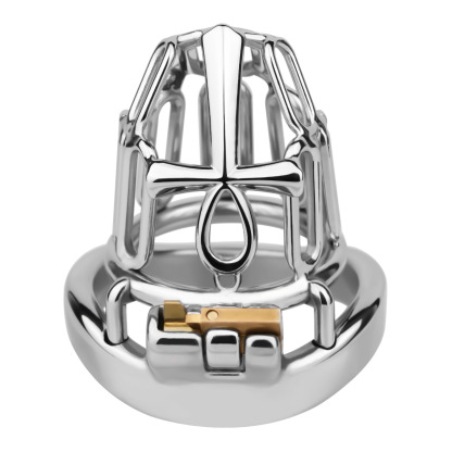 Openwork Metal Chastity Lock – Breathable Stainless Steel, Secure & Lightweight Design