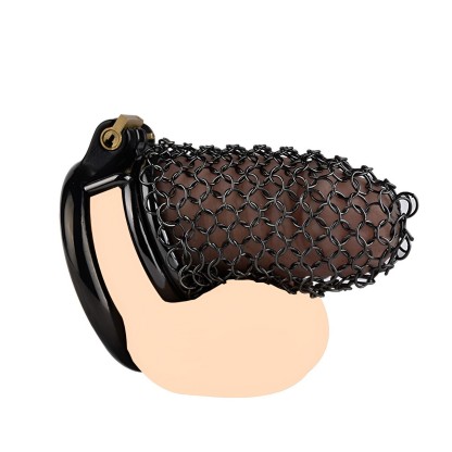 Metal Mesh Male Chastity Device – Lightweight Steel Chastity Cage with Lock (Short / Medium / Long)