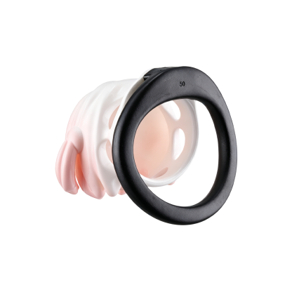 Female Face Male Chastity Lock – 40–60mm Adjustable Locking Rings