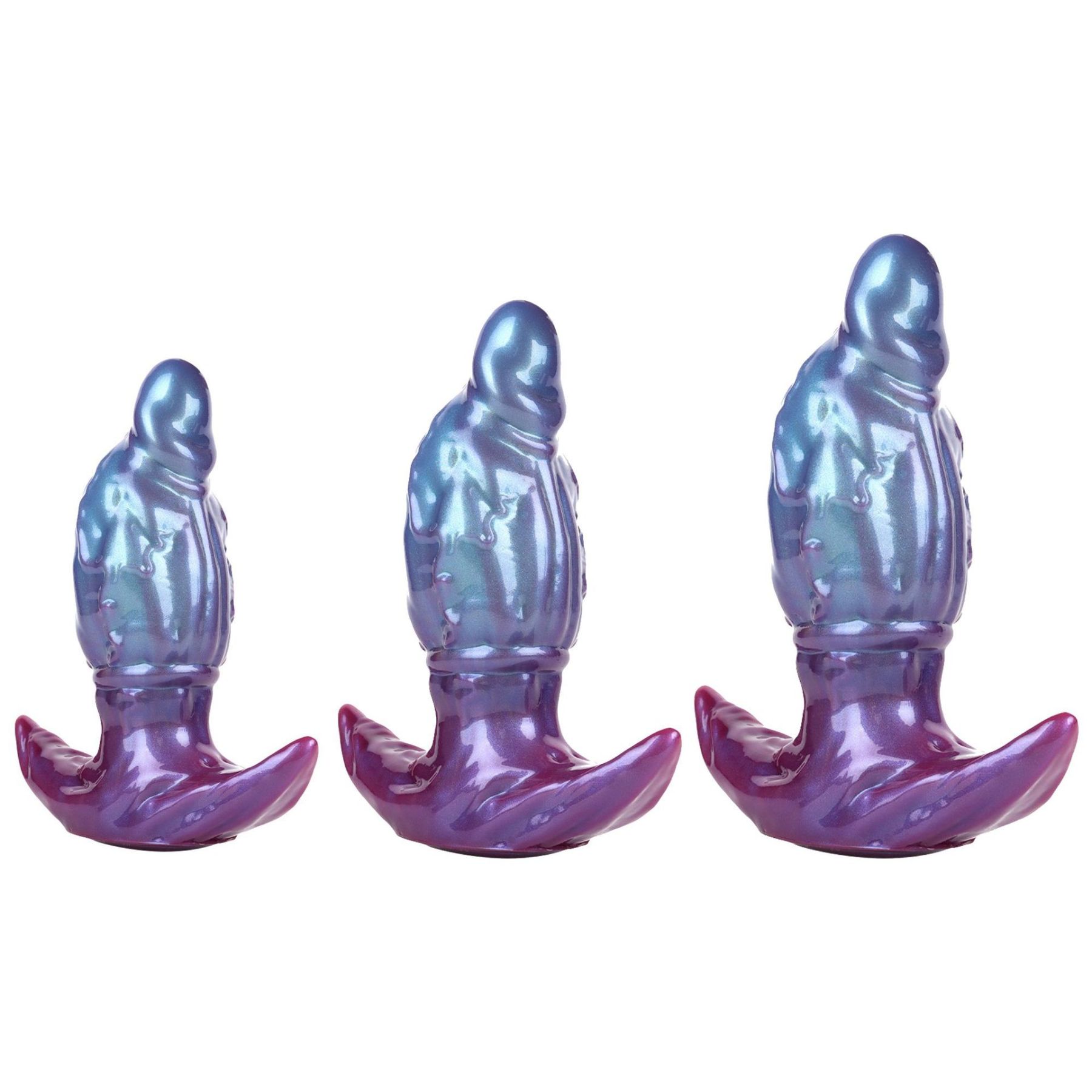 Aurora Pearl Anal Plug｜Iridescent Finish · Platinum Silicone · Comfort & Safety Design