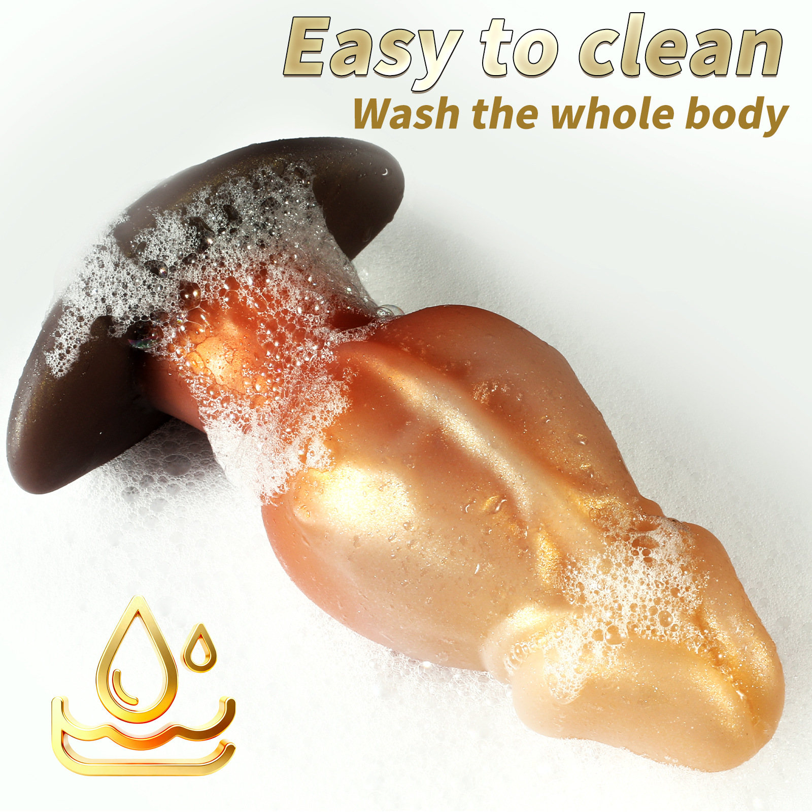 Platinum silicone anchor-shaped wearable anal plug