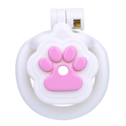 Cute Cat Paw Resin Chastity Lock —  White & Black Options