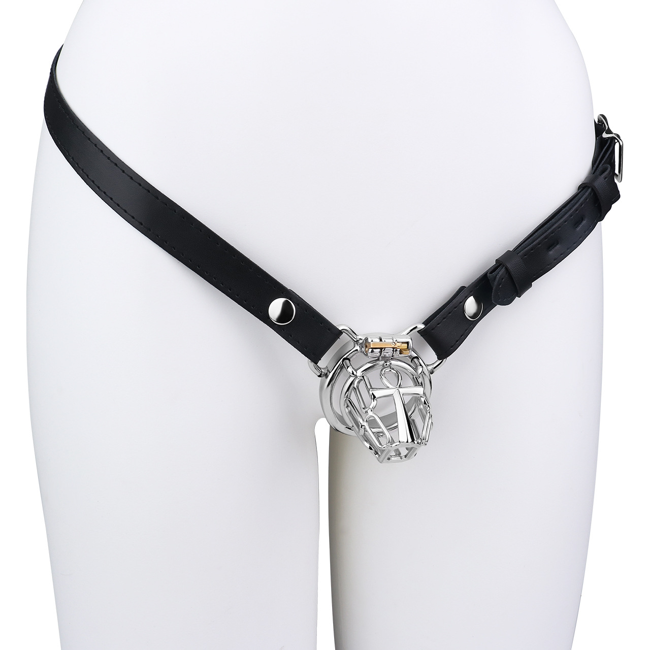 Openwork Metal Chastity Lock – Breathable Stainless Steel, Secure & Lightweight Design