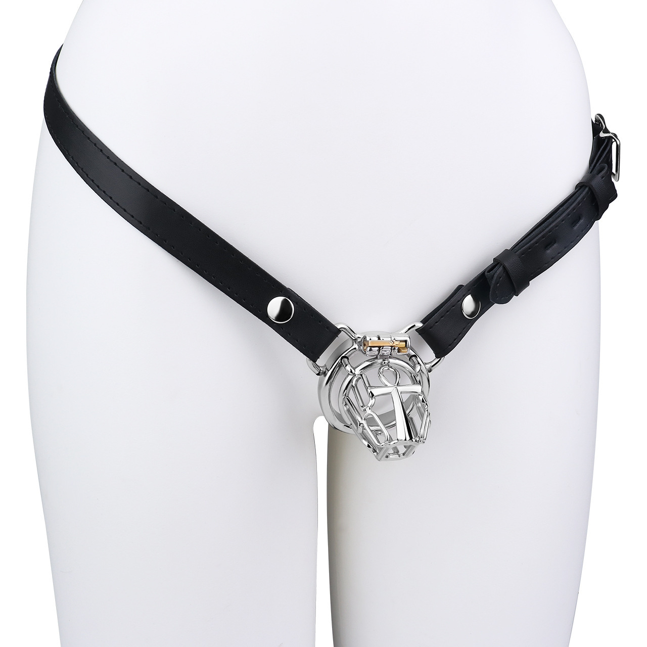 Openwork Metal Chastity Lock – Breathable Stainless Steel, Secure & Lightweight Design