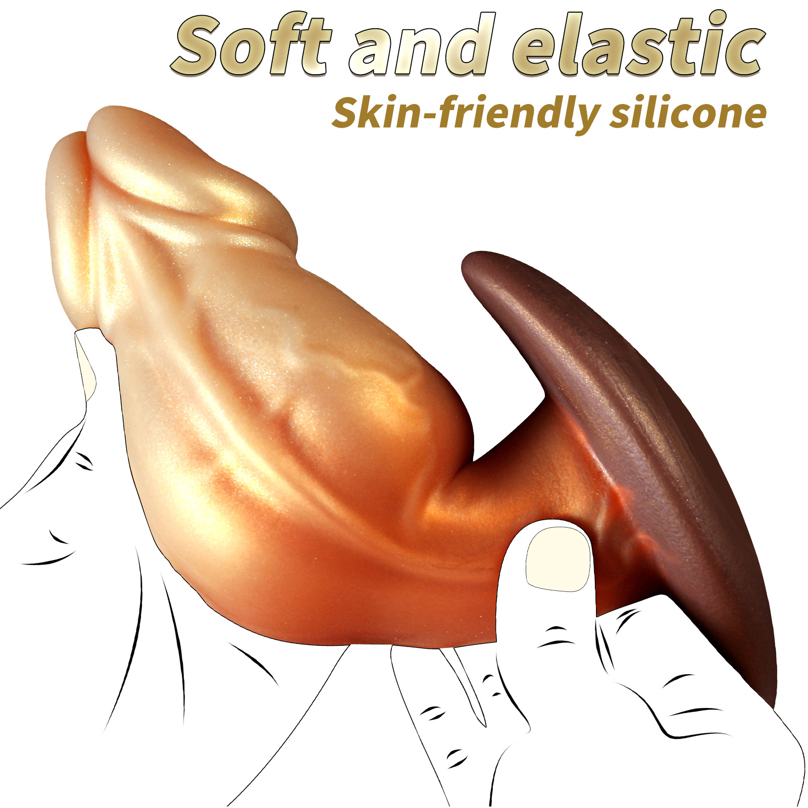 Platinum silicone anchor-shaped wearable anal plug