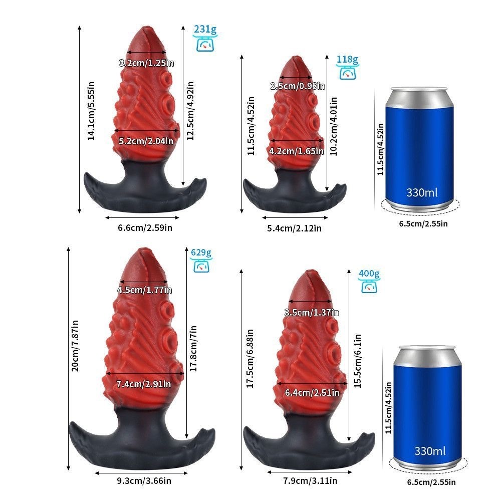 Anchor-Style Wearable Silicone Plug — Fantasy Textured Design