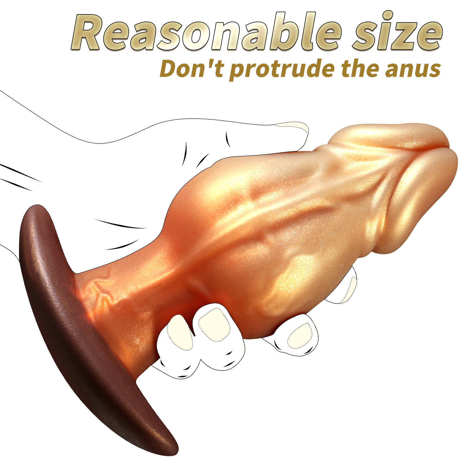 Platinum silicone anchor-shaped wearable anal plug