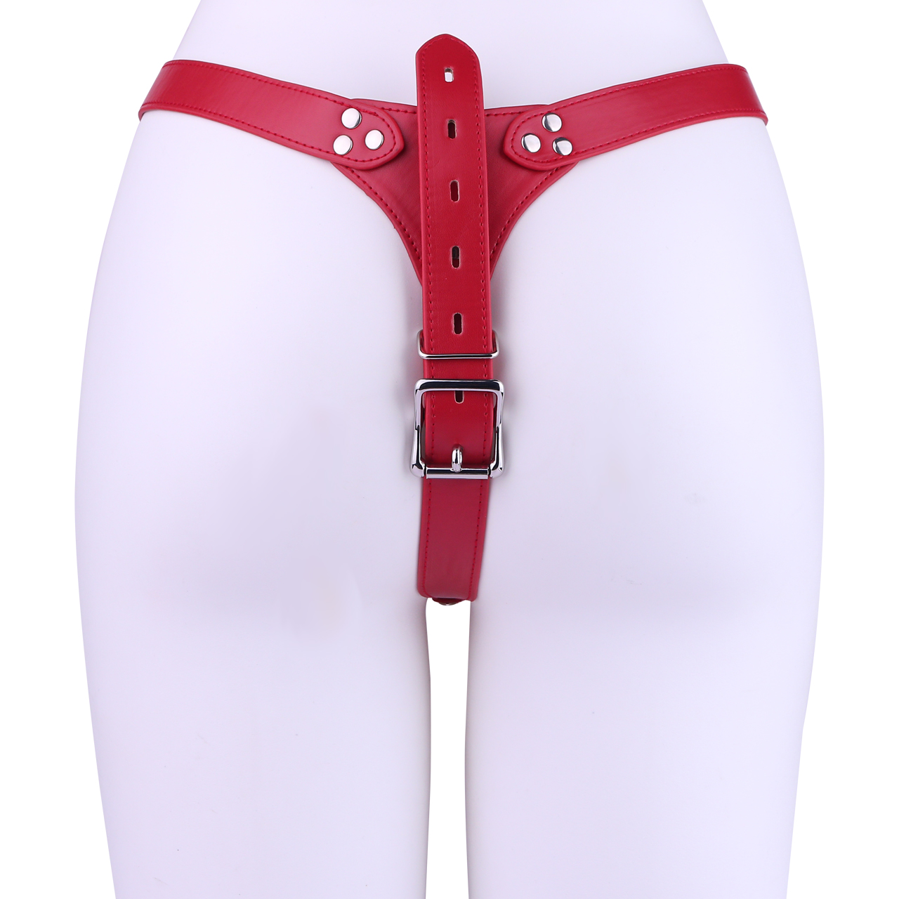 Iridescent Shell Belted Chastity Lock – Adjustable Strap, Unique Rainbow Finish & Secure Fit
