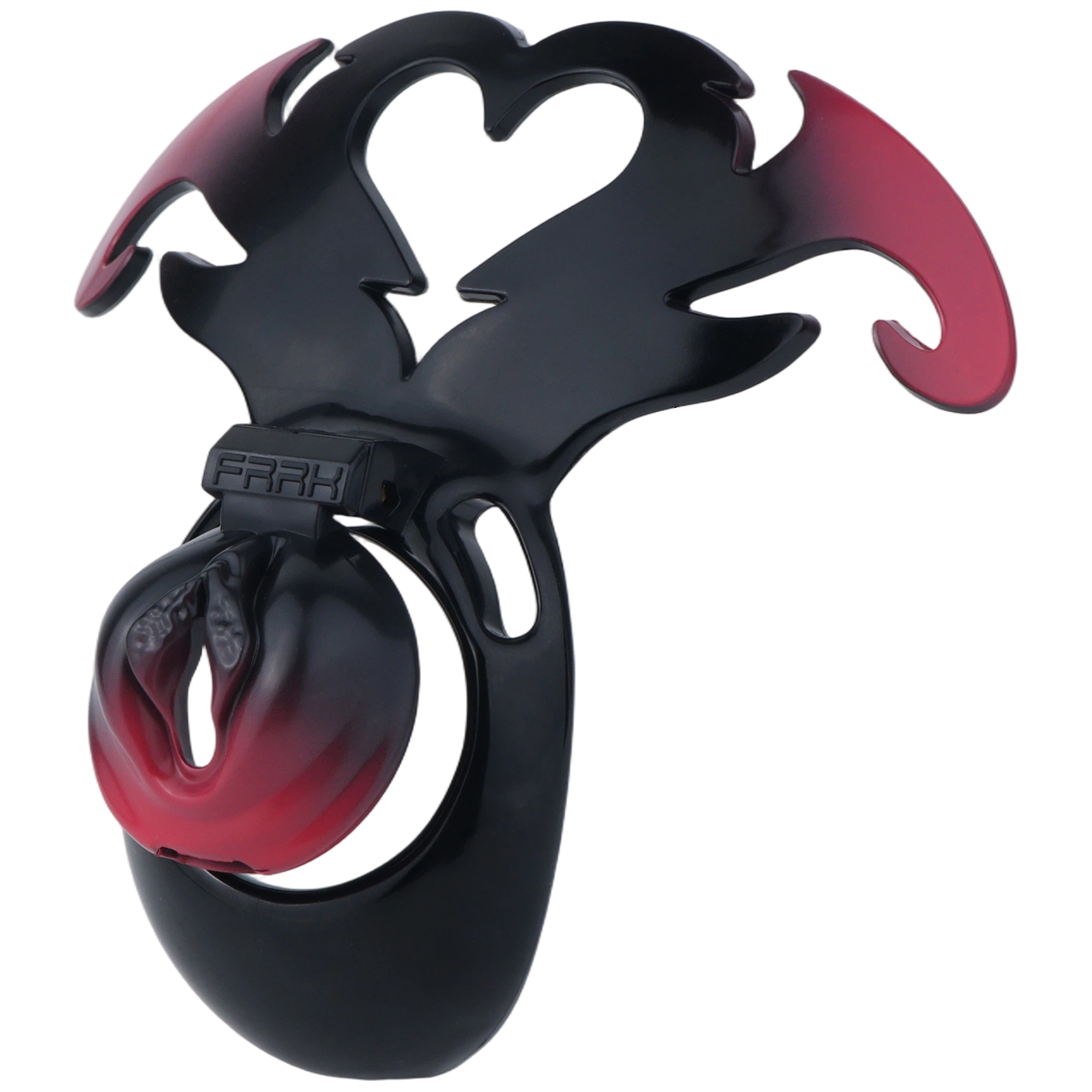 Succubus  Chastity Lock – Devil Wing Resin Cage with Strap Design
