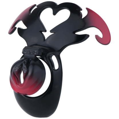 Succubus  Chastity Lock – Devil Wing Resin Cage with Strap Design