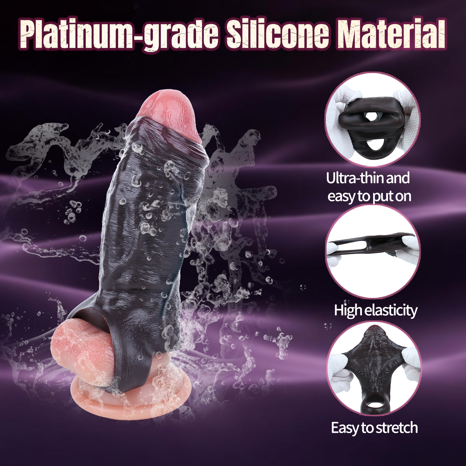 Open-End Hollow Silicone Sleeve – Compact Realistic Wearable Design