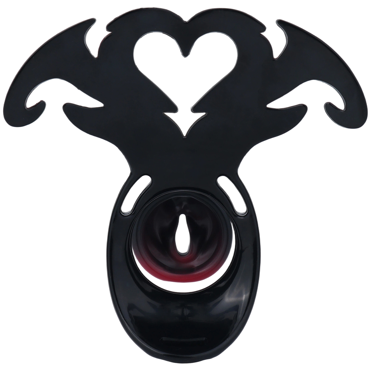Succubus  Chastity Lock – Devil Wing Resin Cage with Strap Design