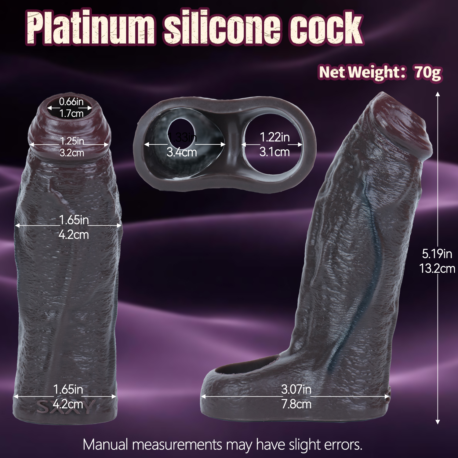 Open-End Hollow Silicone Sleeve – Compact Realistic Wearable Design