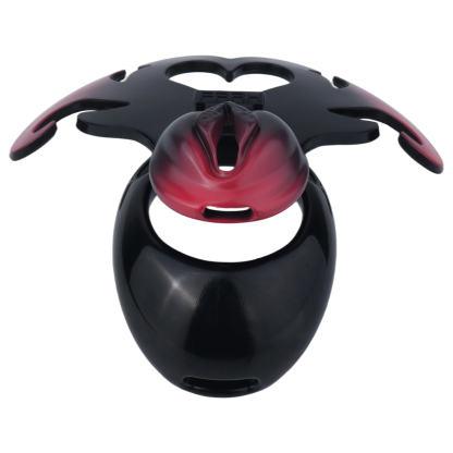 Succubus  Chastity Lock – Devil Wing Resin Cage with Strap Design
