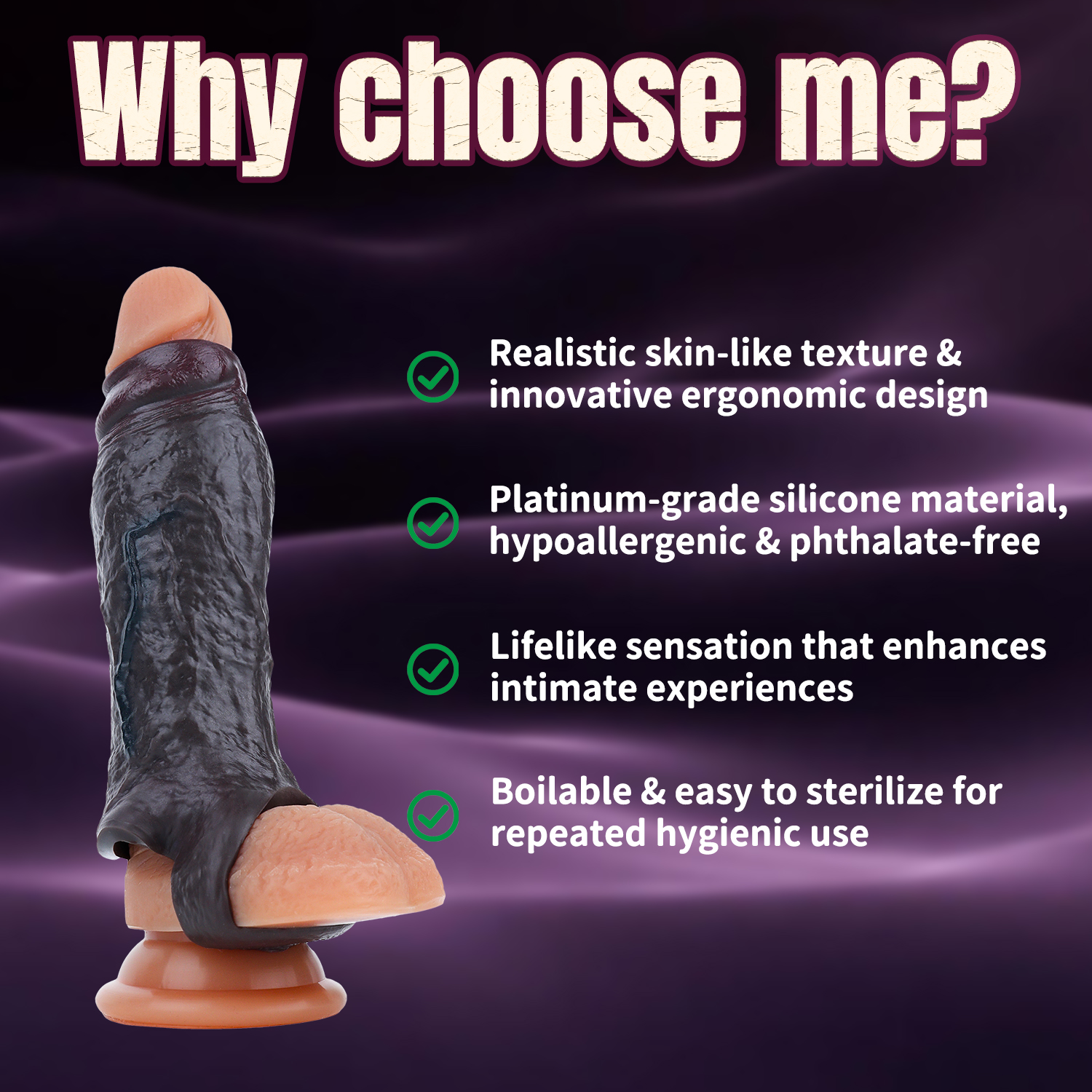 Open-Ended Realistic Hollow Sleeve – Soft Silicone Wearable Design