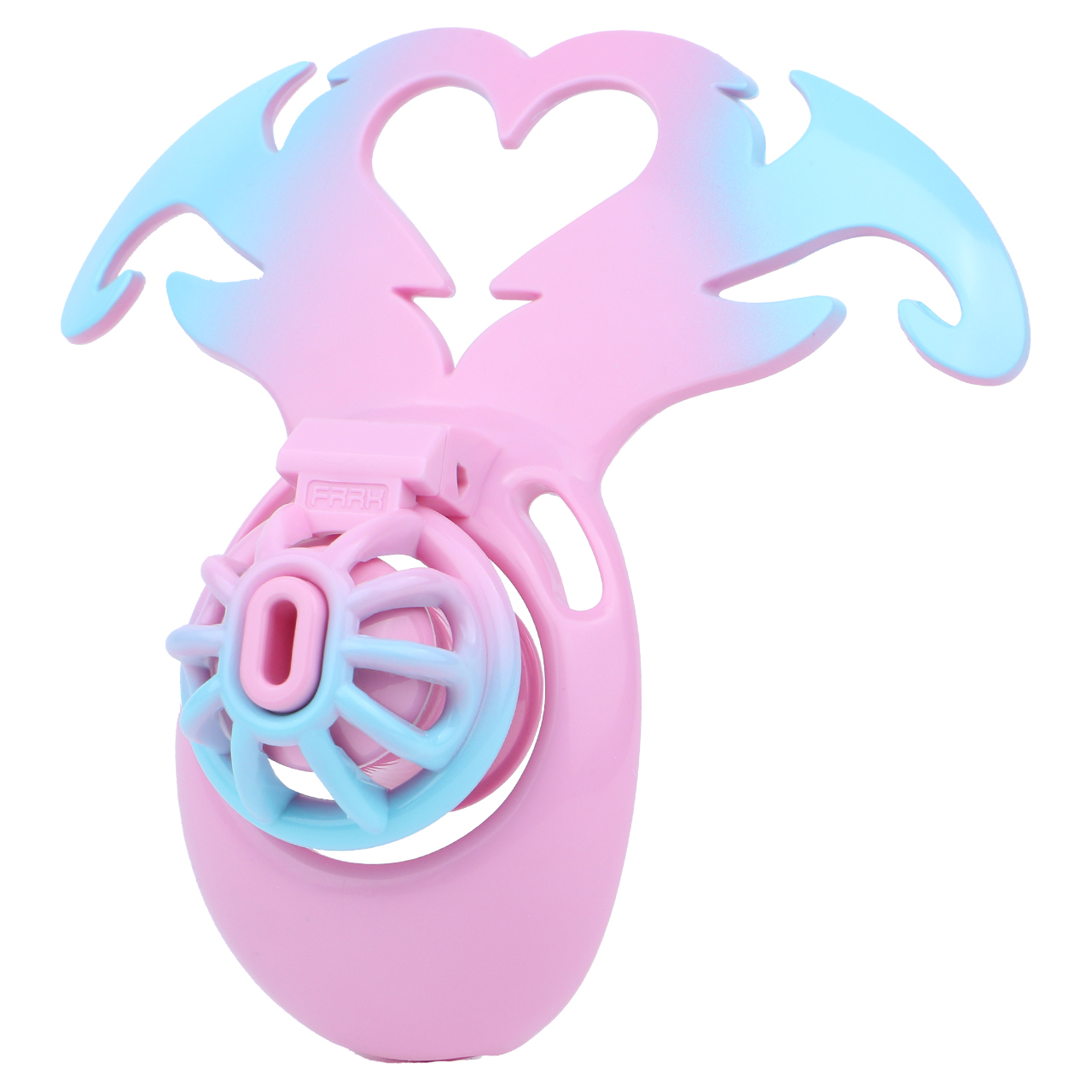 3D Printed Demon Heart Chastity Lock – Adjustable Strap, Lightweight & Unique Fantasy Design