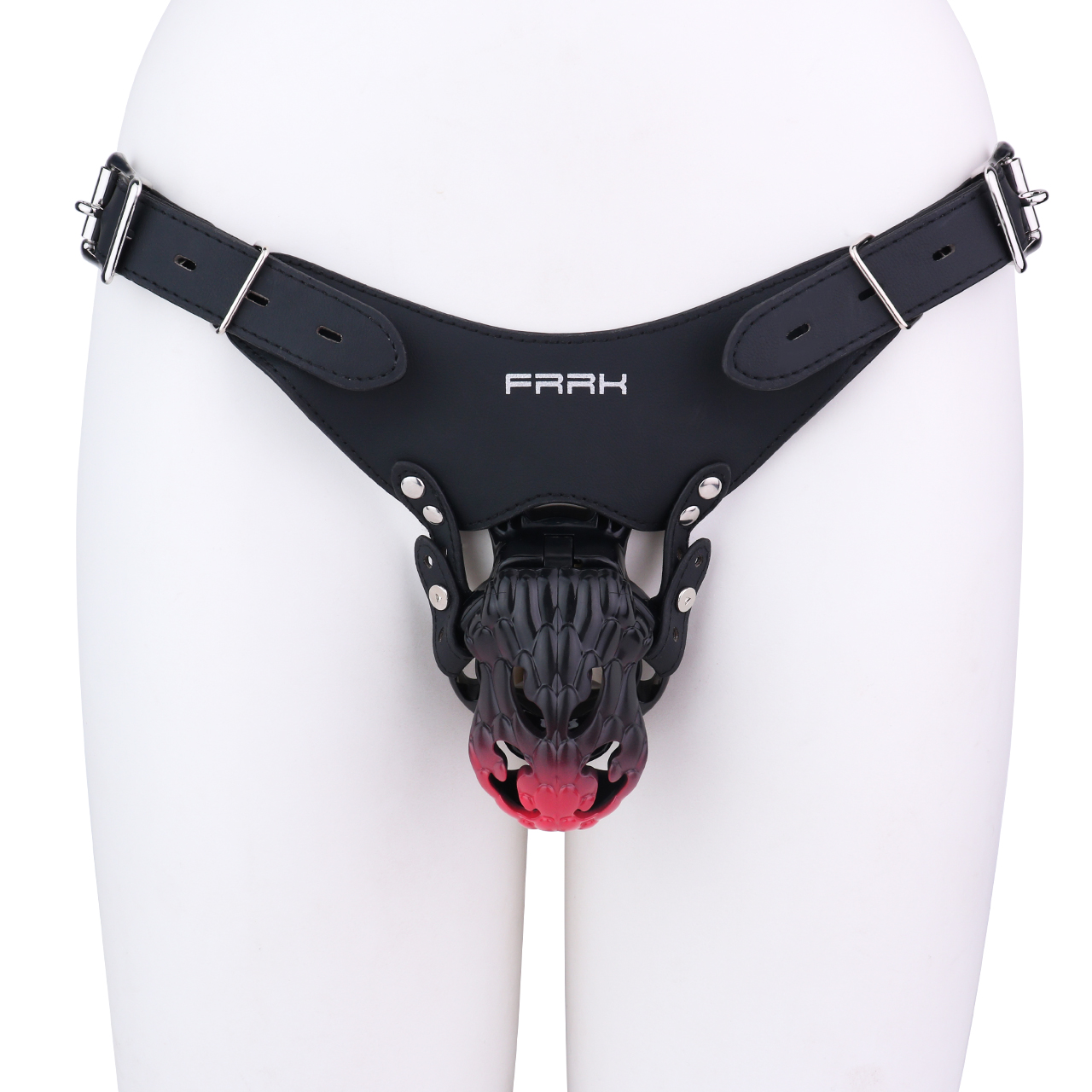 Dragon Scale Belted Chastity Cage – Ergonomic Fantasy Design with Adjustable Support Belt | Cage Sizes: S/M/L & Ring Options: S–XL