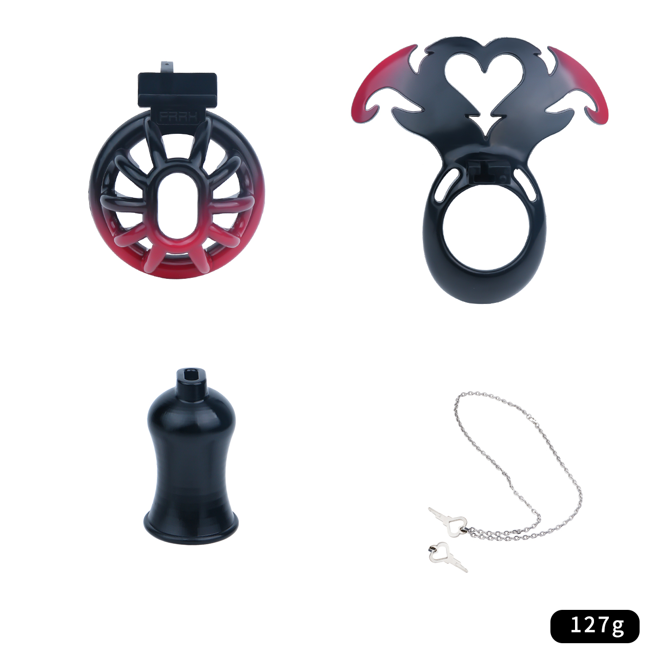 3D Printed Demon Heart Chastity Lock – Adjustable Strap, Lightweight & Unique Fantasy Design