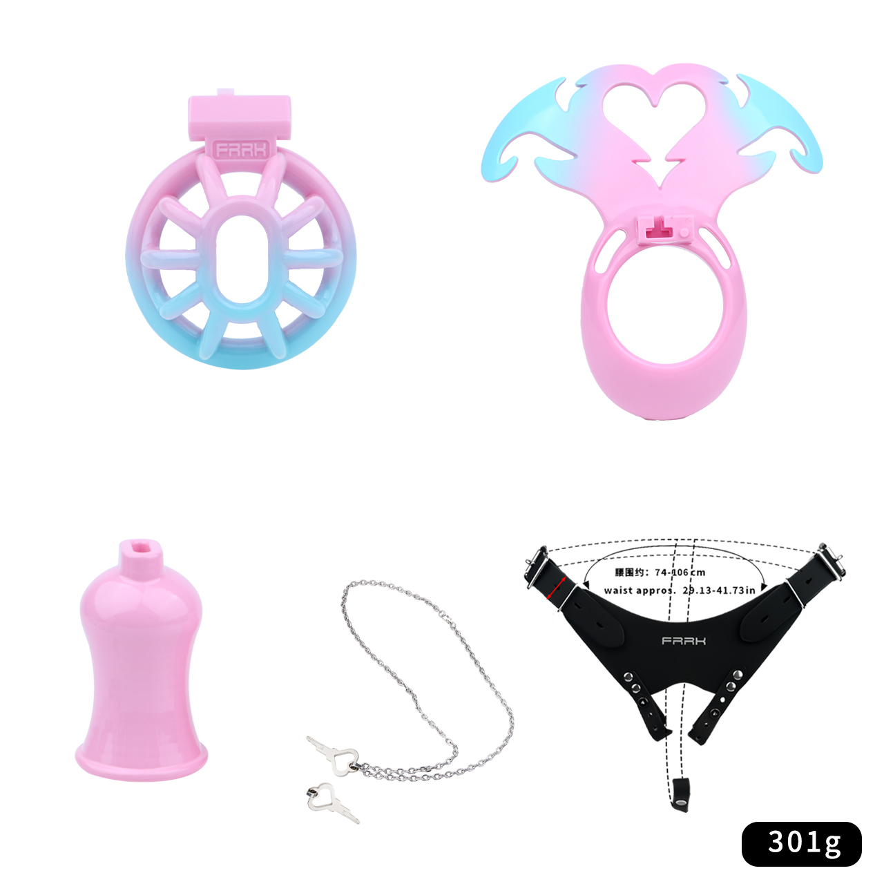 3D Printed Demon Heart Chastity Lock – Adjustable Strap, Lightweight & Unique Fantasy Design