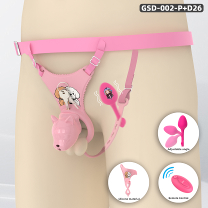 Puppy Head Chastity Cage Set with Underwear & Plug – GSD Series BDSM Restraint Kit
