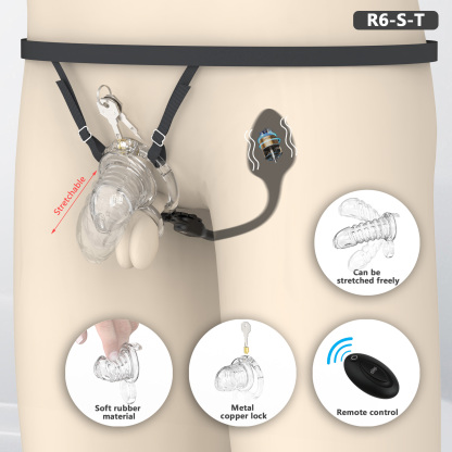Soft Chastity Cage with Optional Remote Vibrating Plug