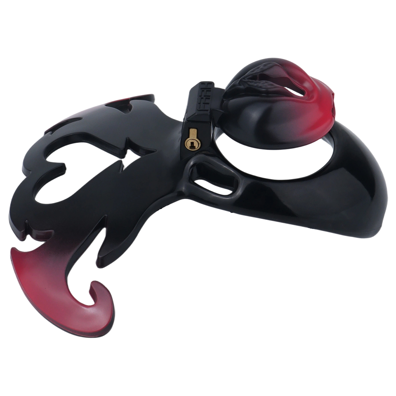 Succubus  Chastity Lock – Devil Wing Resin Cage with Strap Design