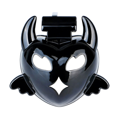 Little Devil Heart Resin Chastity Lock – Black Cute Horn Design