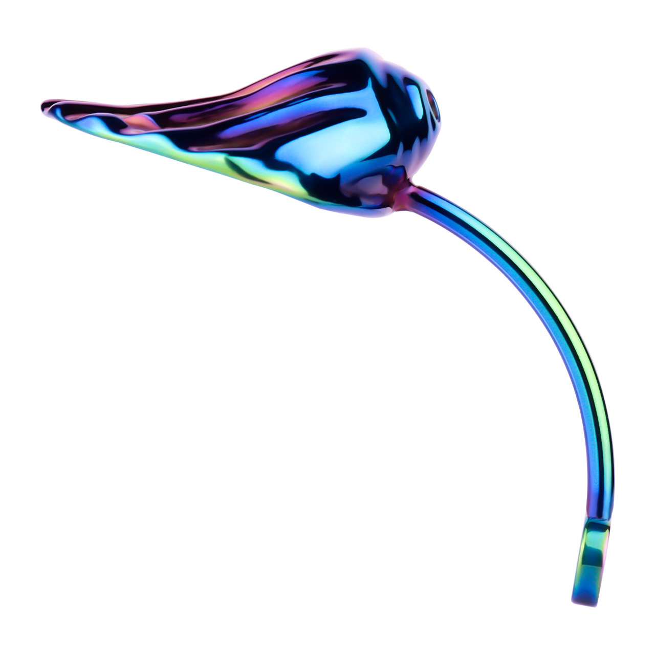 Iridescent Shell Belted Chastity Lock – Adjustable Strap, Unique Rainbow Finish & Secure Fit