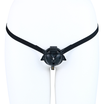 Angel Resin Chastity Lock – Black Heart Design with Wings
