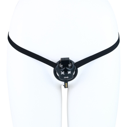 Little Devil Resin Chastity Lock – Black Heart & Horn Design