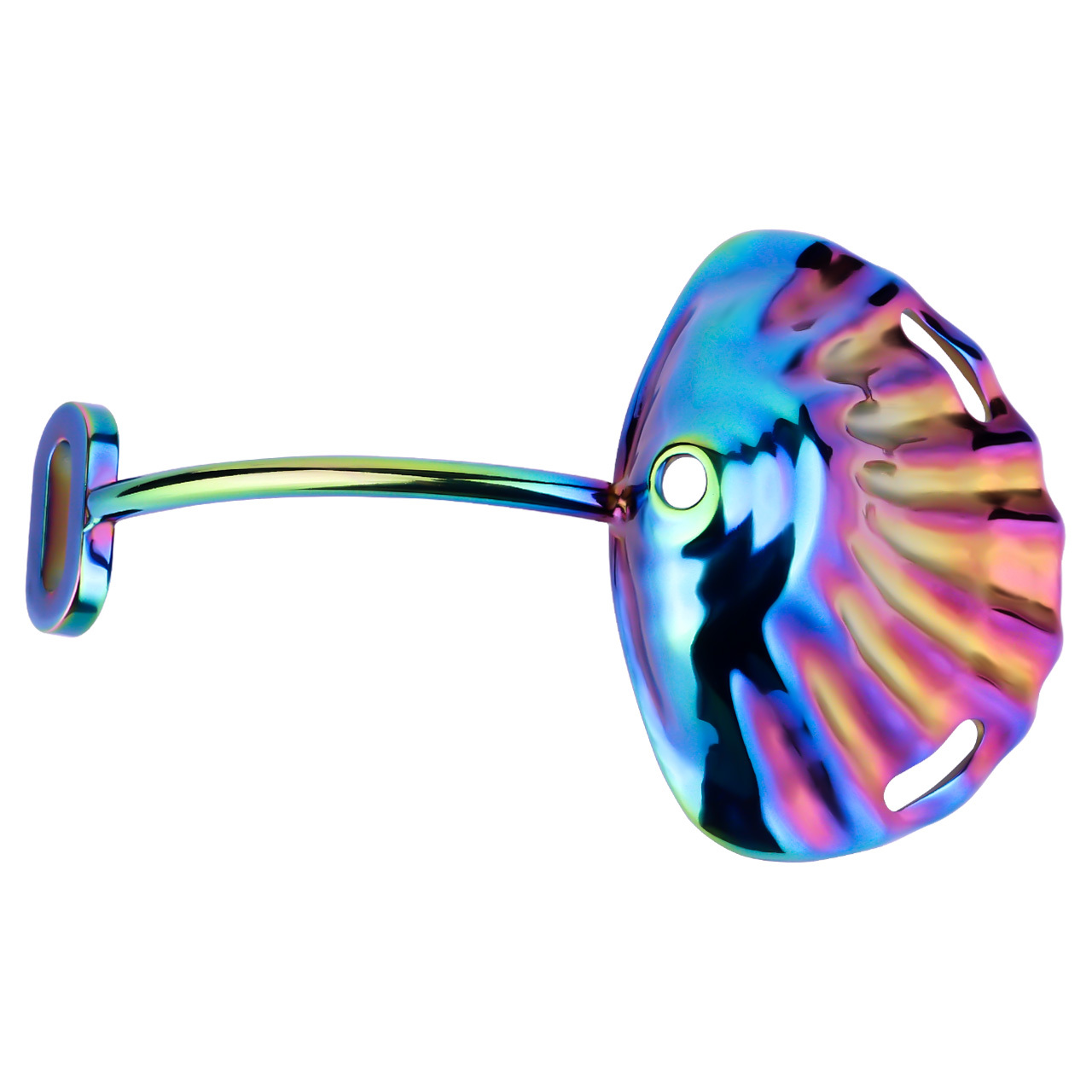 Iridescent Shell Belted Chastity Lock – Adjustable Strap, Unique Rainbow Finish & Secure Fit