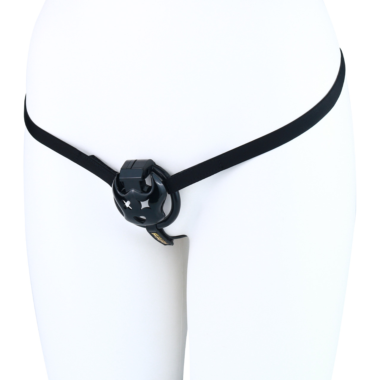 Little Devil Resin Chastity Lock – Black Heart & Horn Design