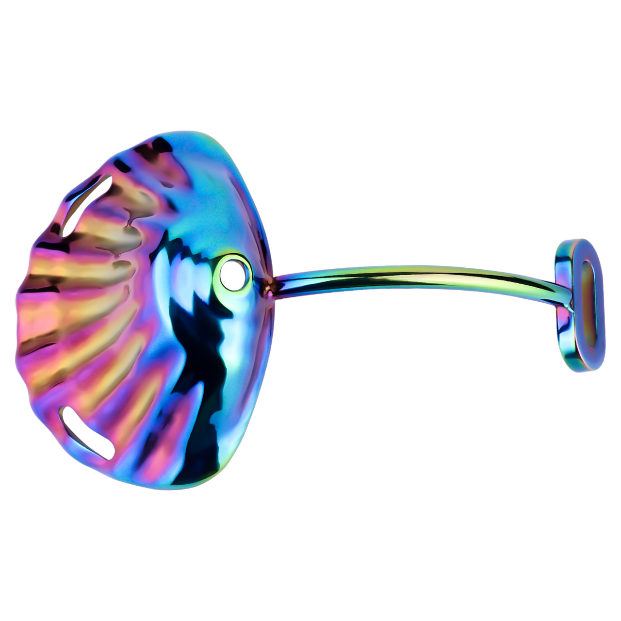 Iridescent Shell Belted Chastity Lock – Adjustable Strap, Unique Rainbow Finish & Secure Fit
