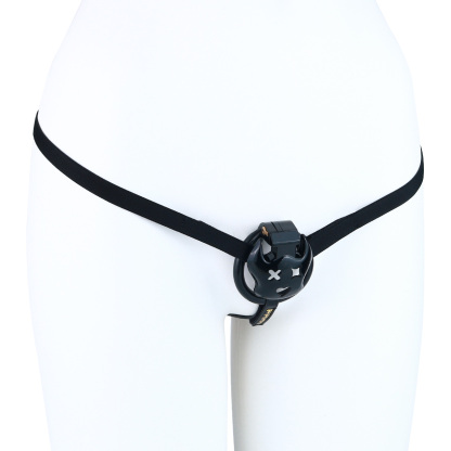 Little Devil Resin Chastity Lock – Black Heart & Horn Design