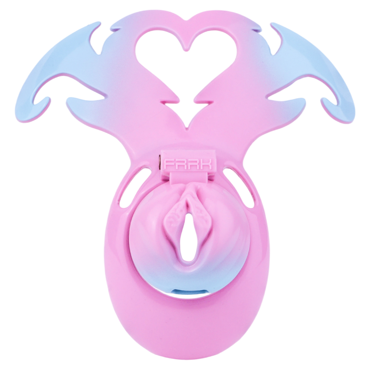 Succubus  Chastity Lock – Devil Wing Resin Cage with Strap Design