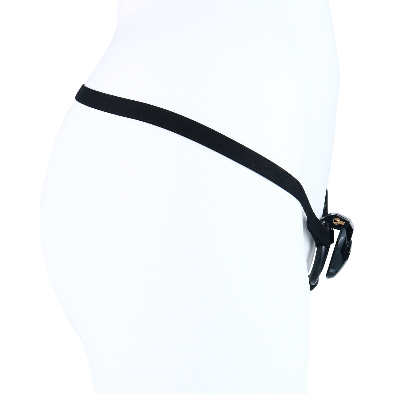 Little Devil Resin Chastity Lock – Black Heart & Horn Design