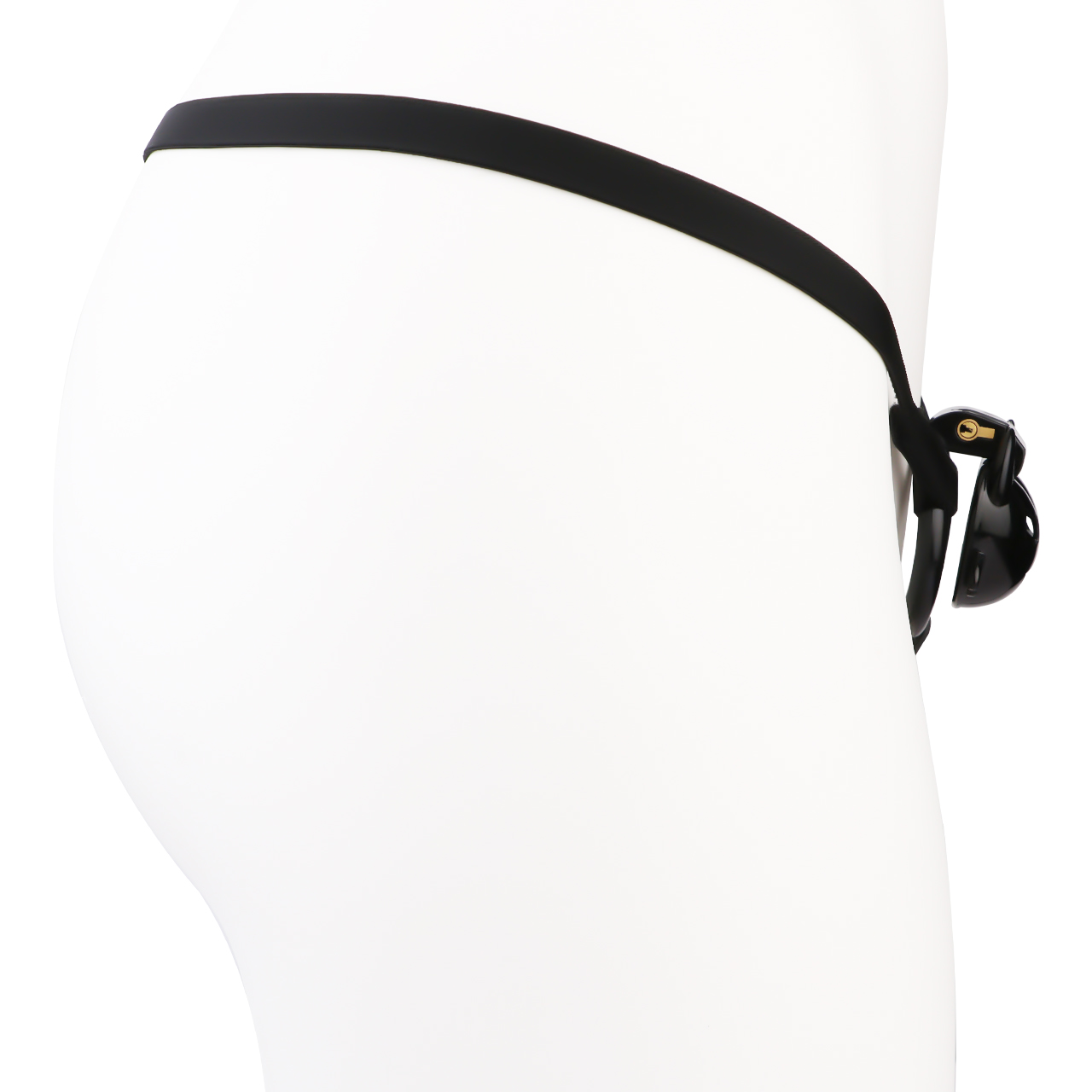 Little Devil Heart Resin Chastity Lock – Black Cute Horn Design