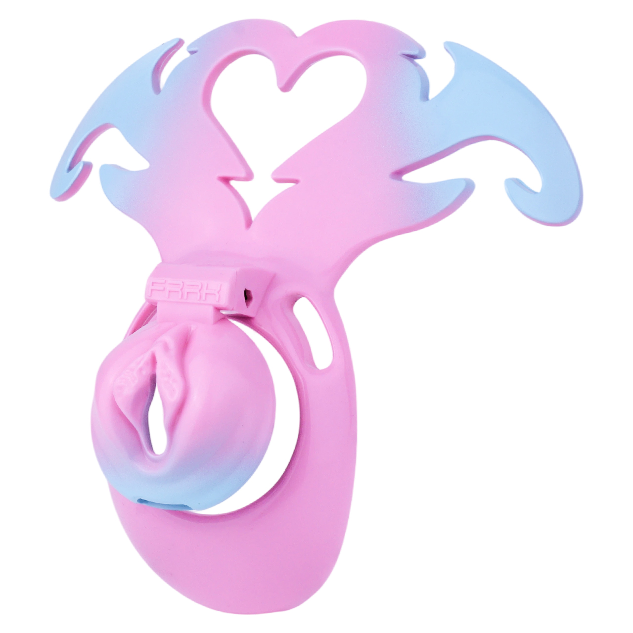 Succubus  Chastity Lock – Devil Wing Resin Cage with Strap Design