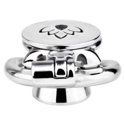 Stainless Steel Male Chastity Device with Lotus Shield — Secure Metal Chastity Cage for Long-Term Wear-ToyAura