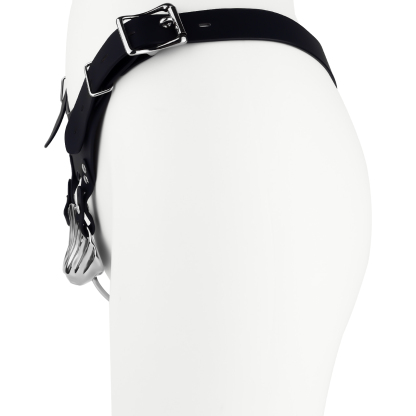 Iridescent Shell Belted Chastity Lock – Adjustable Strap, Unique Rainbow Finish & Secure Fit