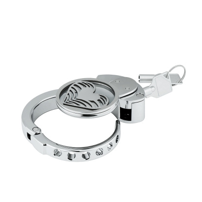 Men's Stainless Steel Heart-Shaped Chastity Cage | Includes 6 Adjustable Rings (32–50 mm)
