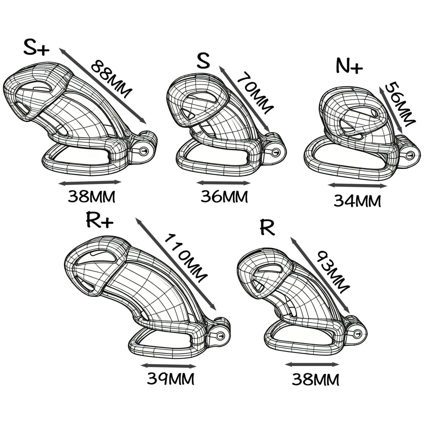 Aurora Series Chastity Cage – Iridescent 3D Printed Lock Device with Sculpted Vent Design