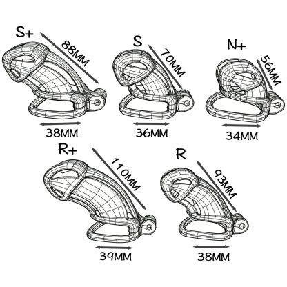 Aurora Series Chastity Cage – Iridescent 3D Printed Lock Device with Sculpted Vent Design