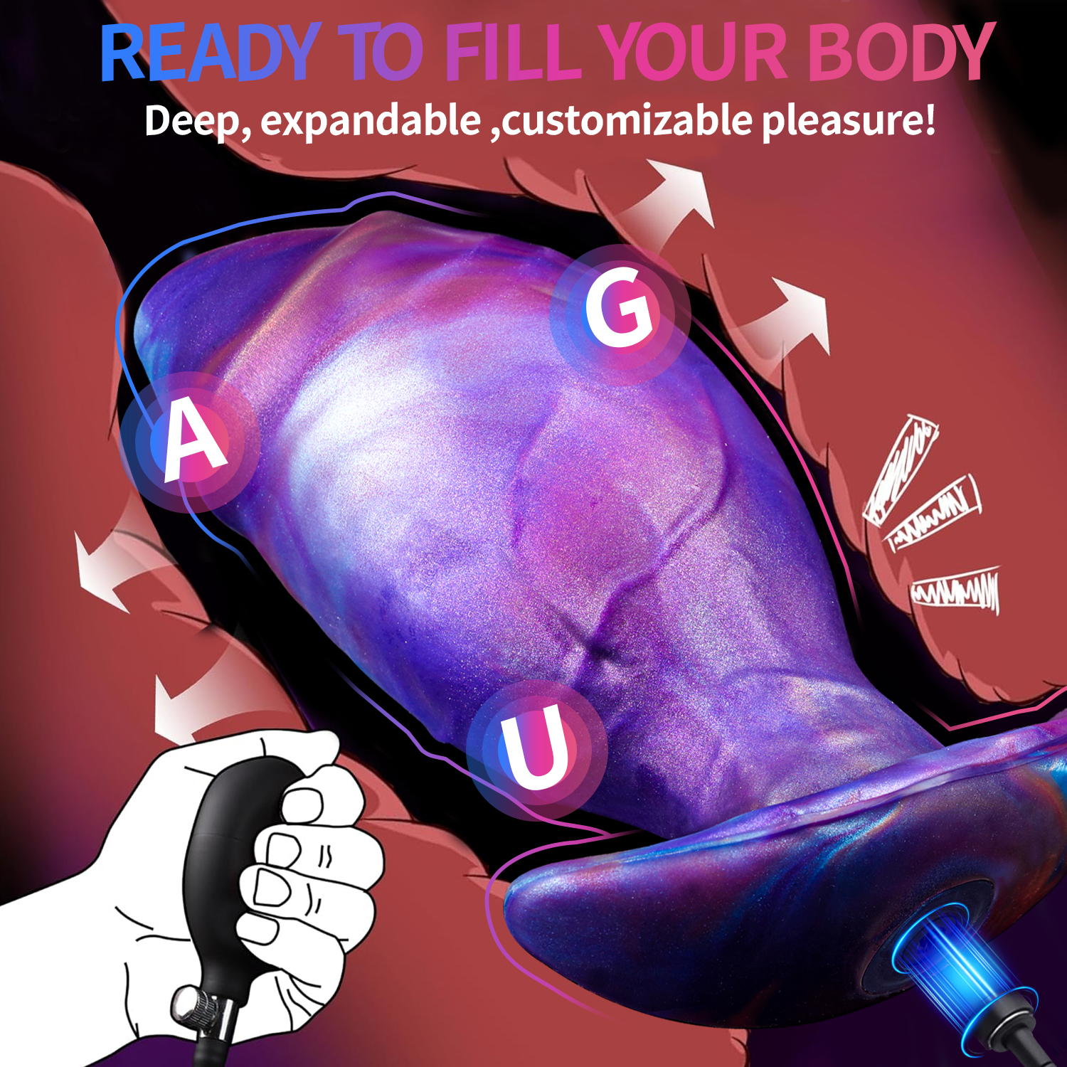 Magnetic Inflatable Anal Plug – Adjustable Expansion Toy