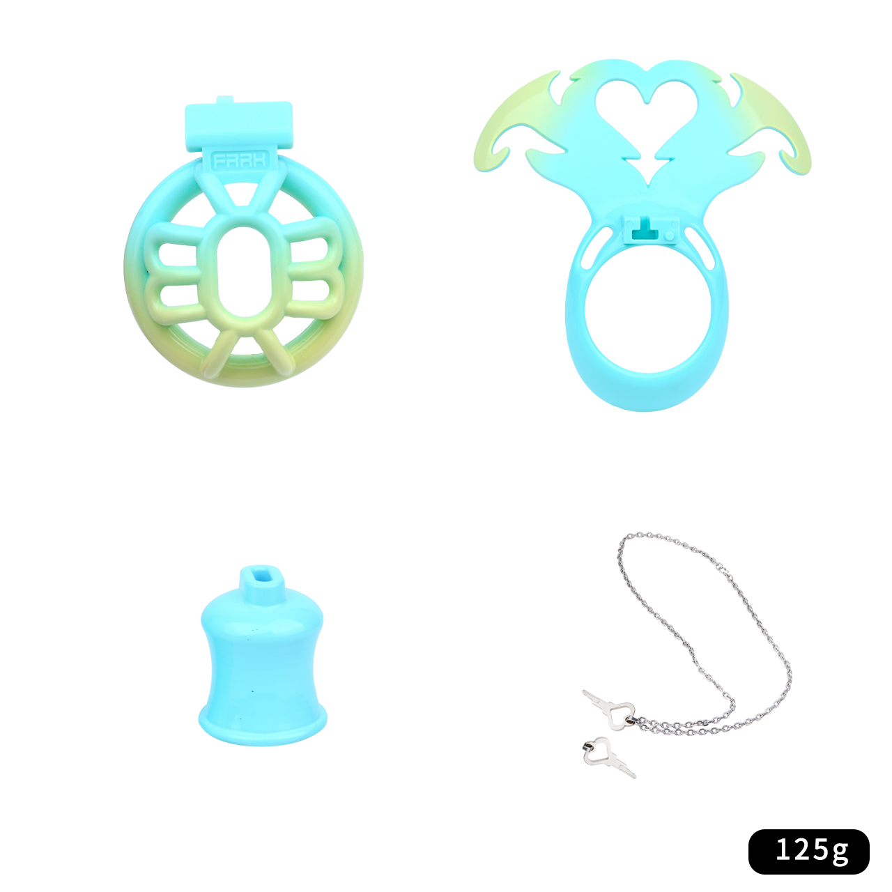 3D Printed Demon Heart Chastity Lock – Adjustable Strap, Lightweight & Unique Fantasy Design