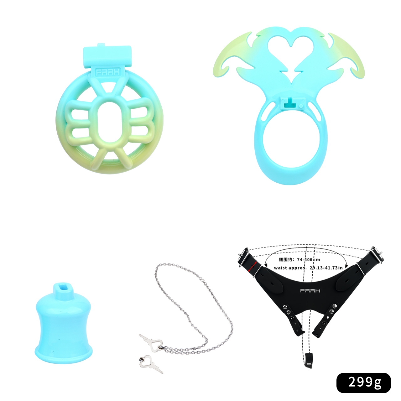 3D Printed Demon Heart Chastity Lock – Adjustable Strap, Lightweight & Unique Fantasy Design