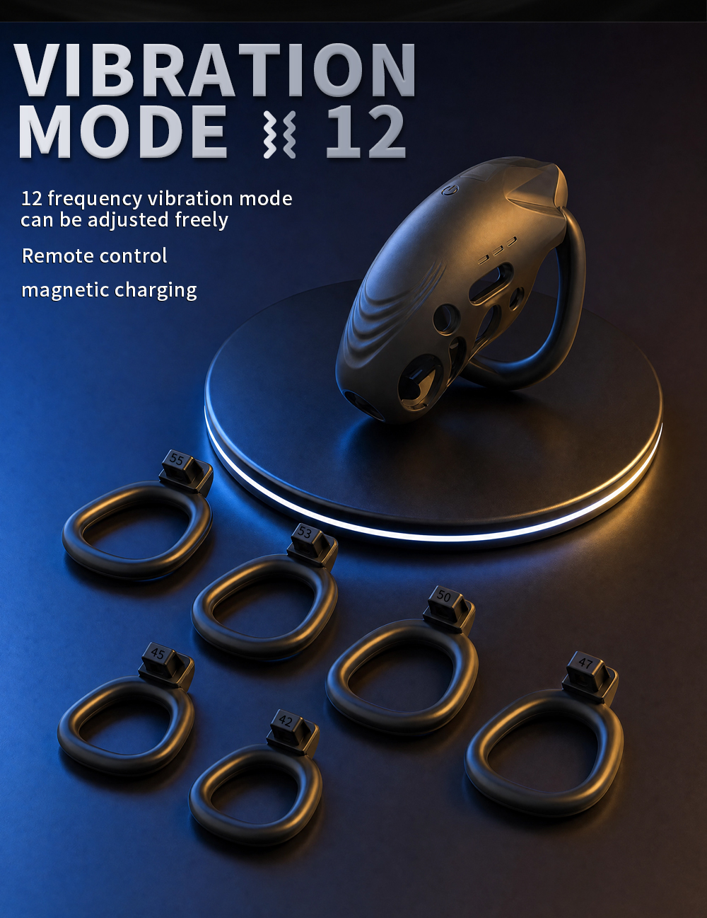 TOYAURA Dragon Vibrating Chastity Cage – APP & Remote Controlled Male Chastity Device with 12 Vibration Modes