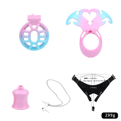 3D Printed Demon Heart Chastity Lock – Adjustable Strap, Lightweight & Unique Fantasy Design