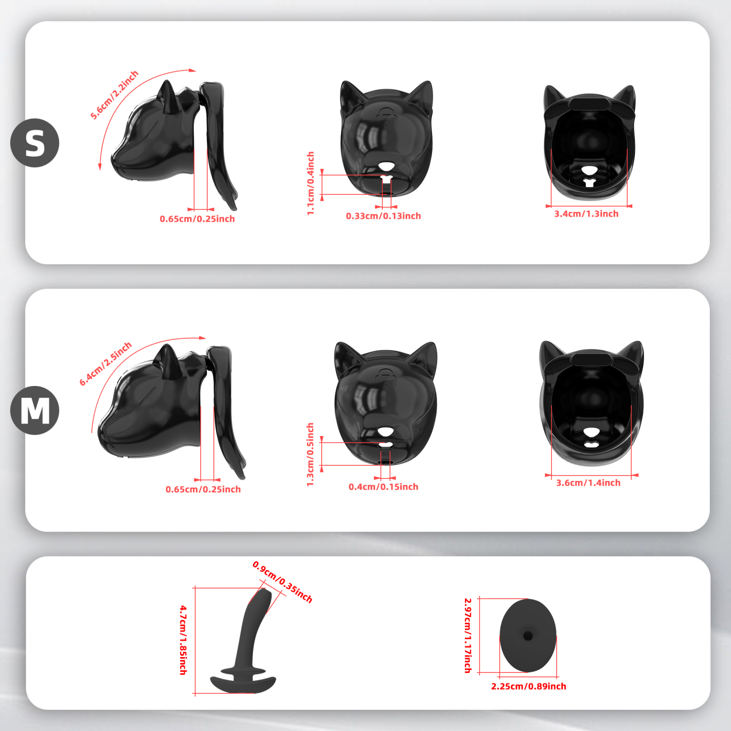 Puppy Head Chastity Cage Set with Underwear & Plug – GSD Series BDSM Restraint Kit