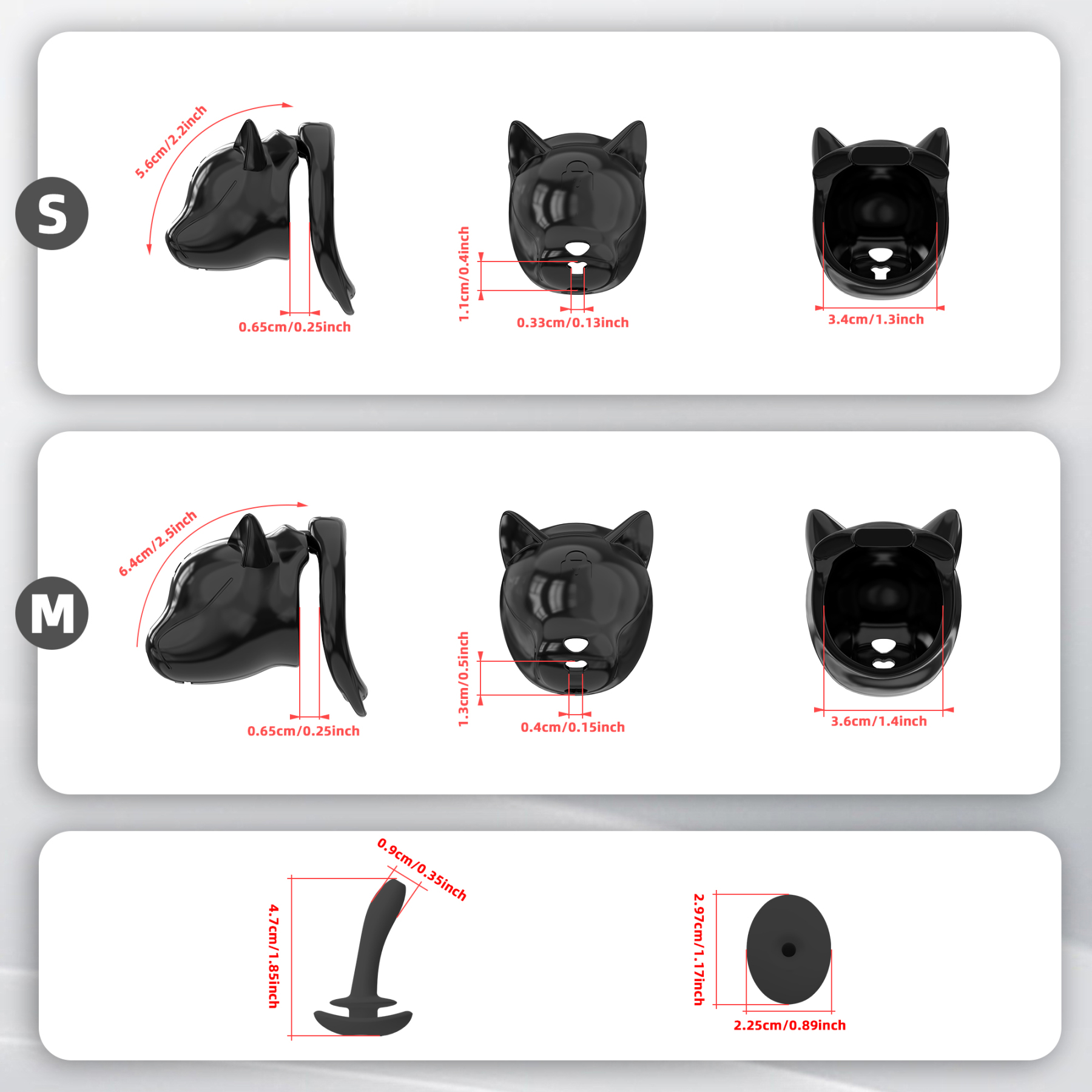 Puppy Head Chastity Cage Set with Underwear & Plug – GSD Series BDSM Restraint Kit